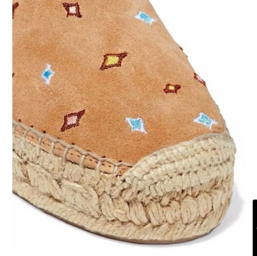 Rag & Bone Adria Embroidered Suede Espadrille
